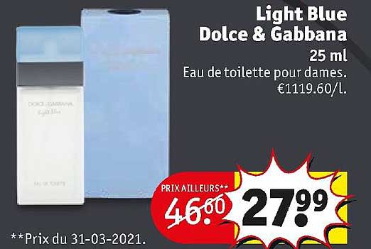 eau de toilette pour dames light blue dolce & gabbana 25 ml