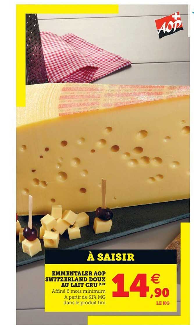 emmentaler aop switzerland doux au lait cru