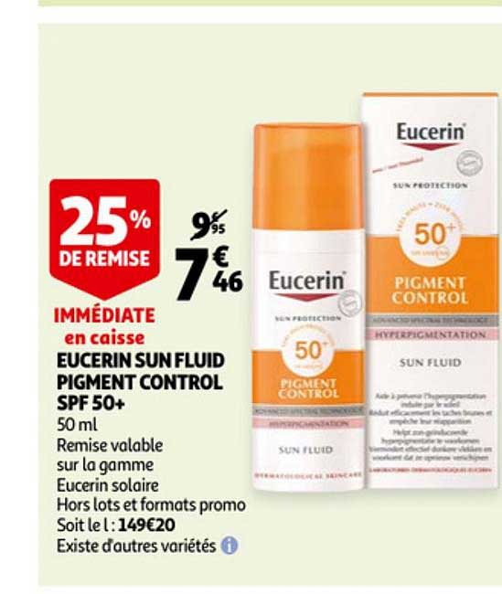 eucerin sun fluid pigment control spf 50+