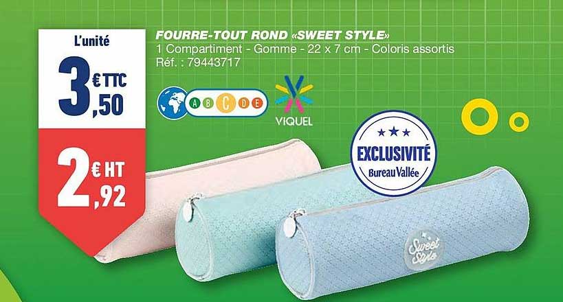 fourre-tout rond «sweet style» viquel