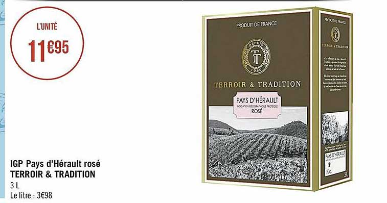 igp pays d'hérault rosé terroir & tradition