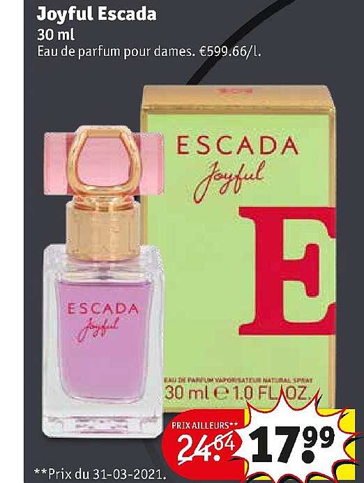 eau de parfum pour dames escada 30 ml