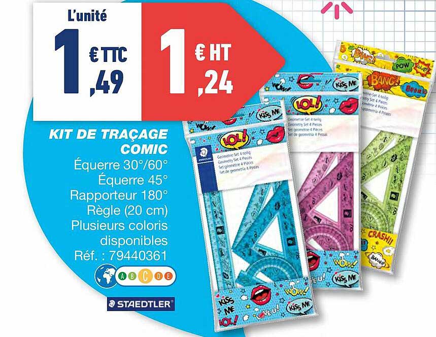kit de traçage comic staedtler