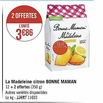 la madeleine citron bonne maman