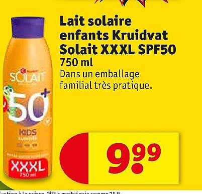 lait solaire enfant kruidvat solait xxxl spf50