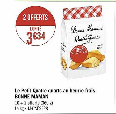 le petit quatre quarts au beurre frais bonne maman