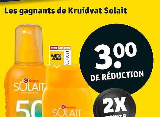 les gagnants de kruidvat solait