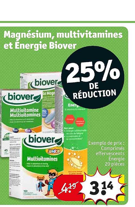 Magnésium, Multivitamines Et énergie Biover