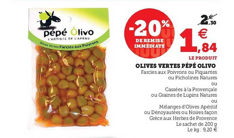 olives vertes pépé olivo