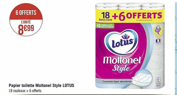 Papier Toilette Moltonel Style Lotus