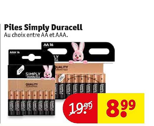 piles simply duracell