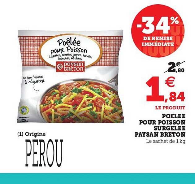 poêlée pour poisson surgelée paysan breton