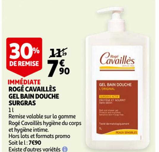 rogé cavaillès gel bain douche surgras