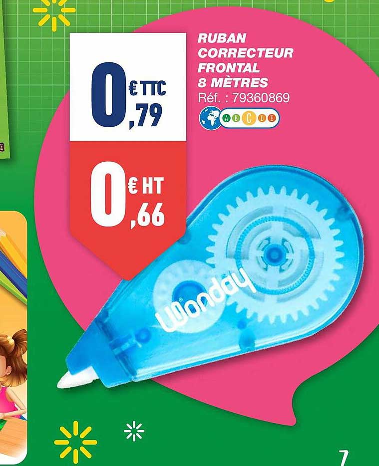 ruban correcteur frontal 8 mètres