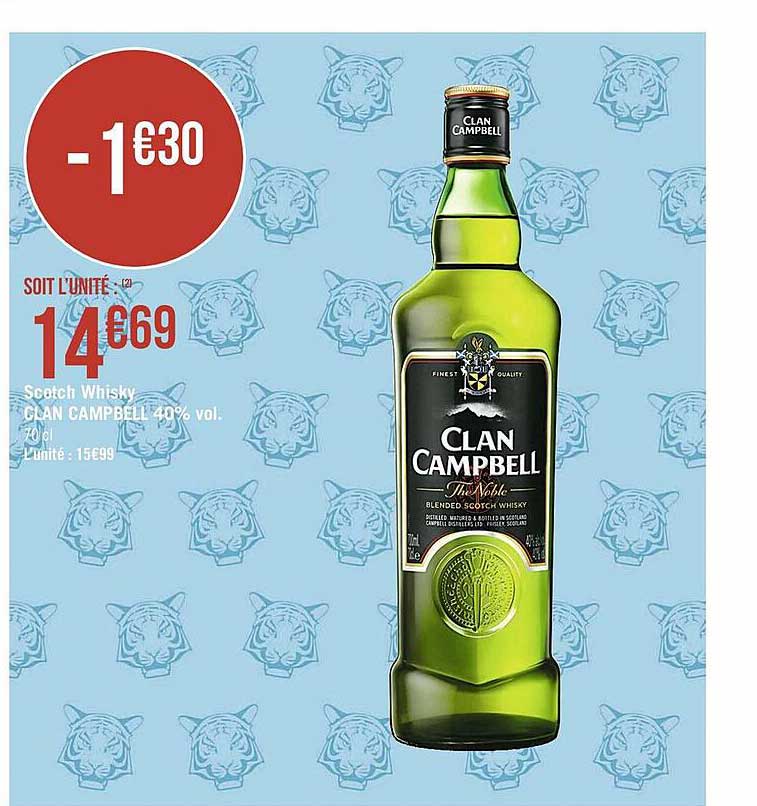 scotch whisky clan campbell 40% vol.