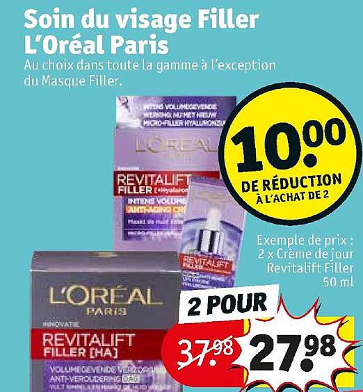 soin du visage filler l'oréal paris
