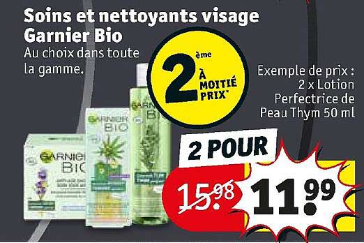 soins et nettoyants visage garnier bio