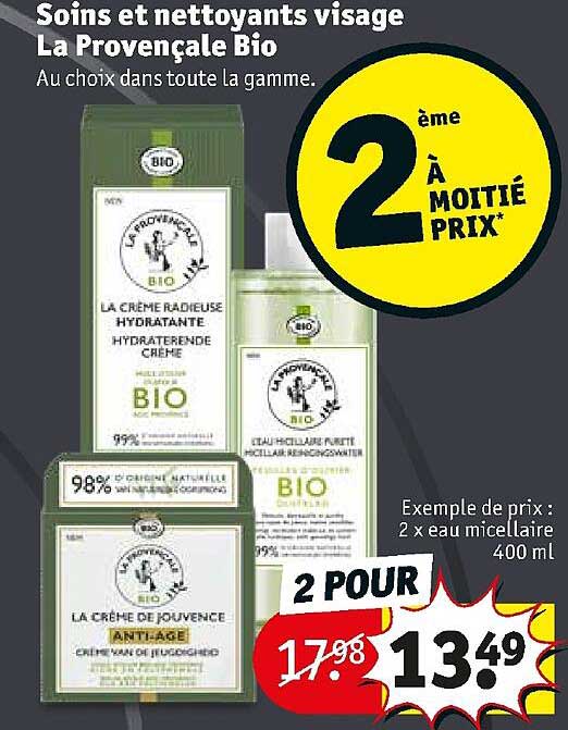 soins et nettoyants visage la provençale bio