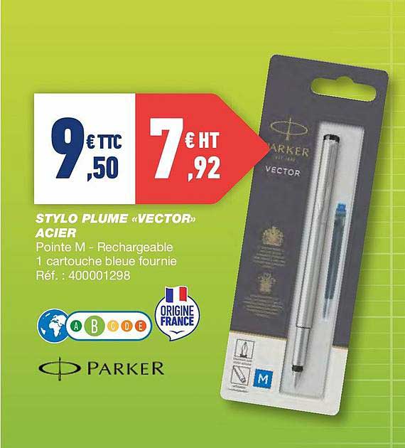 Stylo Plume «vector» Acier Parker
