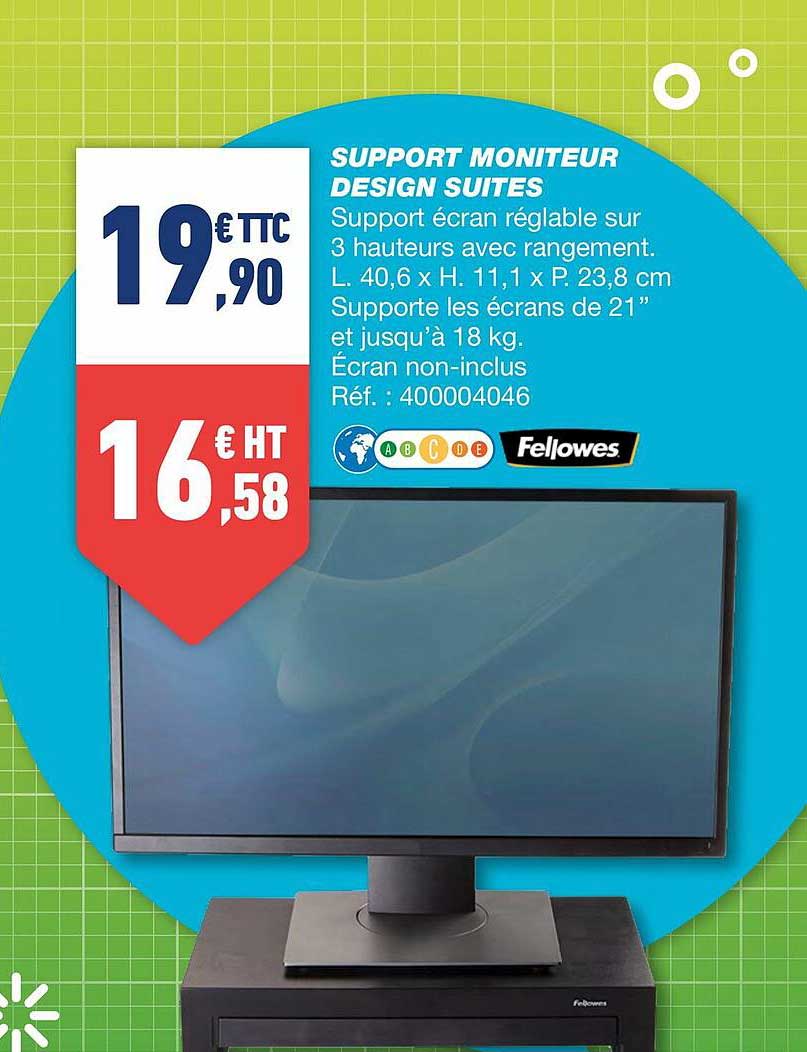 support moniteur design suites fellowes