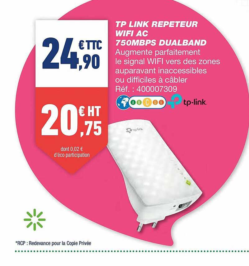 Tp Link Repeteur Wifi Ac 750mbps Dualband