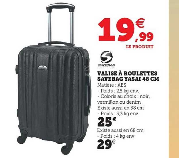 Valise à Roulettes Savebag Yasai 45 Cm Savebag