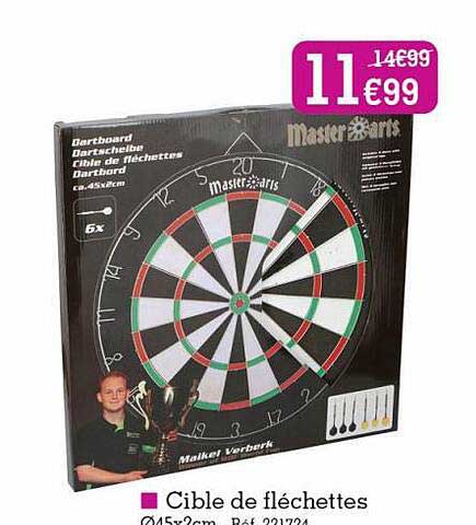 cible de fléchettes master arts