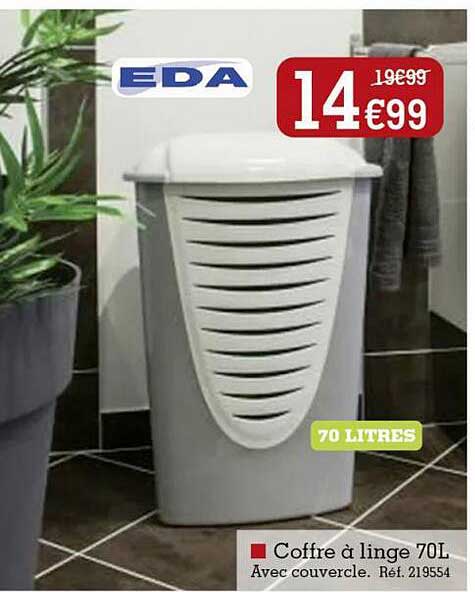 coffre à linge 70l eda