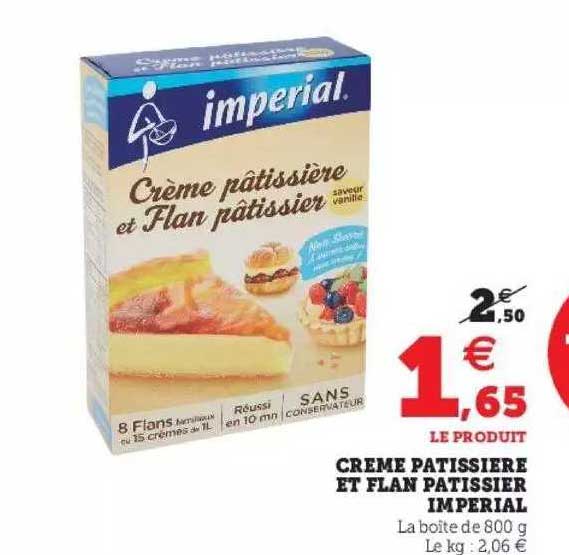 crème pâtissière et flan pâtissier impérial