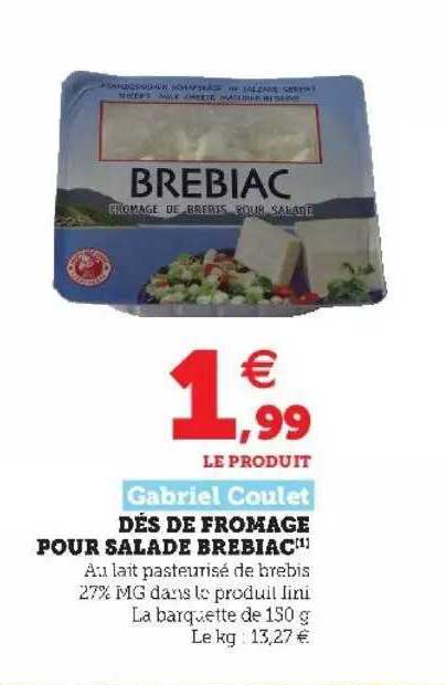 dés de fromage pour salade brebiac gabriel coulet