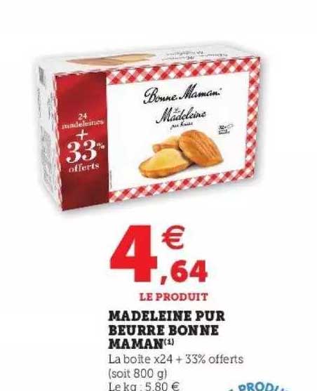 madeleine pur beurre bonne maman