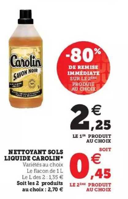 Nettoyant Sols Liquide Carolin