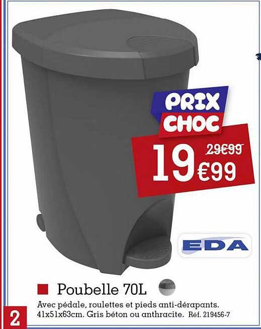 poubelle 70l eda