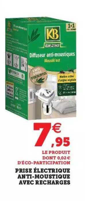 Prise électrique Anti-moustique Avec Recharges