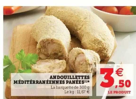 andouillettes méditerranéennes pannées