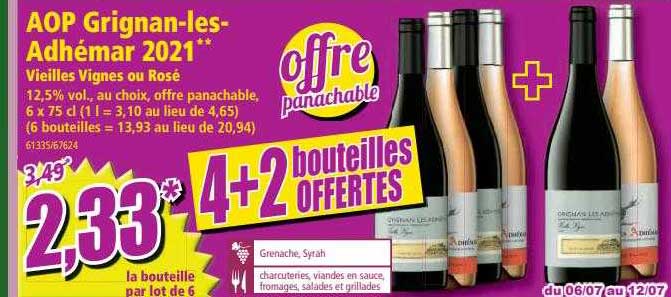 aop grignan-les-adhémar 2021 vieilles vignes ou rosé