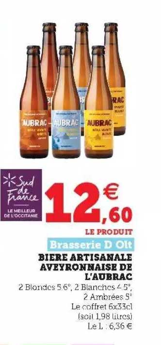 bière artisanale aveyronnaise de l'aubrac brasserie d'olt