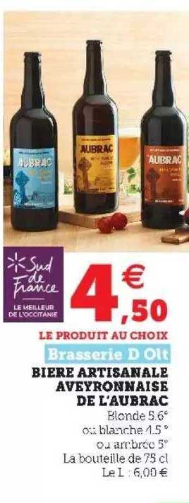 bière artisanale aveyronnaise de l'aubrac brasserie d'olt