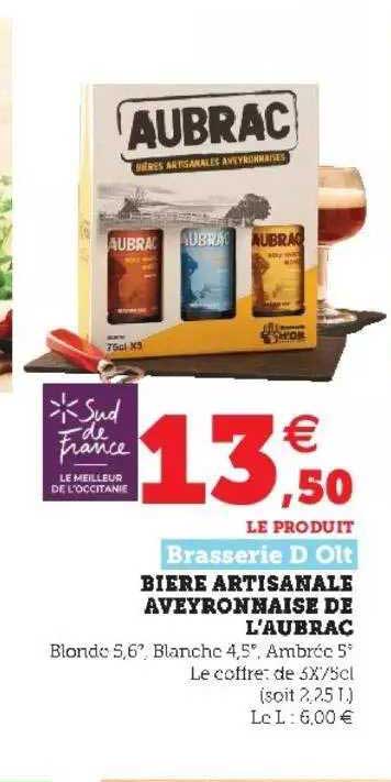 bière artisanale aveyronnaise de l'aubrac brasserie d'olt