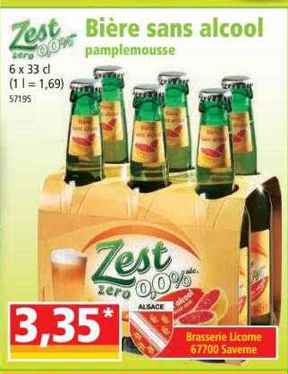 bière sans alcool pamplemousse zest zero 0,0%