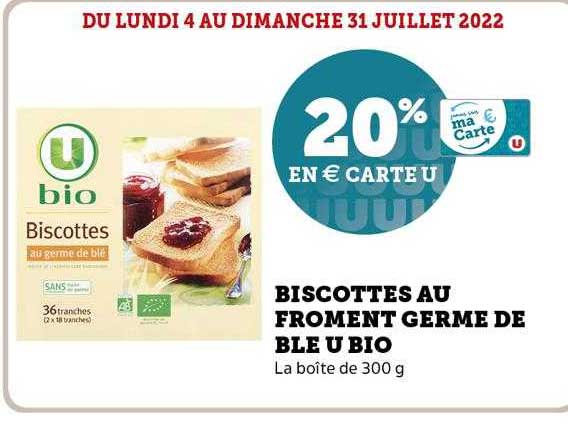 Biscottes Au Froment Germe De Blé U Bio