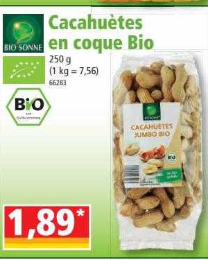 cacahuètes en coque bio bio sonne