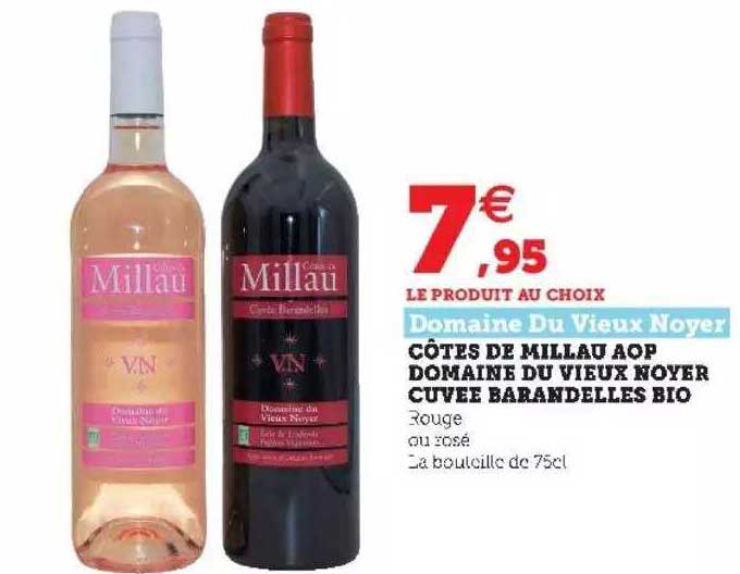 côtes de millau aop domaine du vieux noyer cuvée barandelles bio
