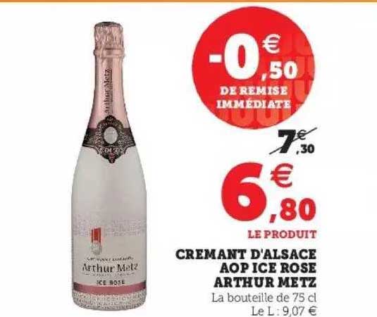 crémant d'alsace aop ice rosé arthur metz