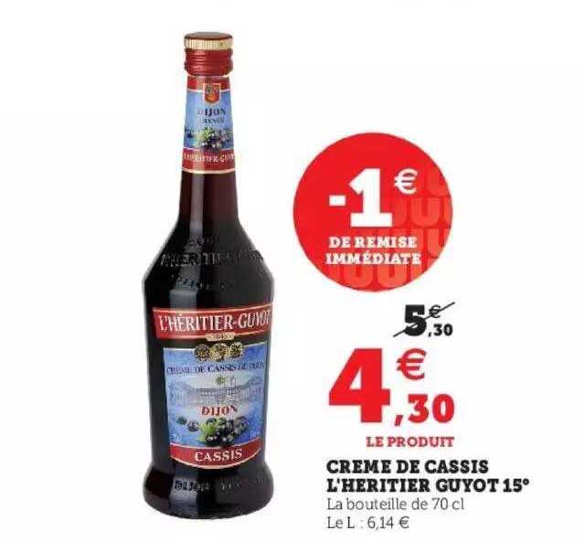 Crème De Cassis L'héritier Guyot 15°