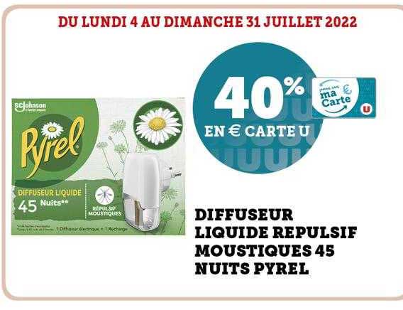 diffuseur liquide repulsif moustiques 45 nuits pyrel