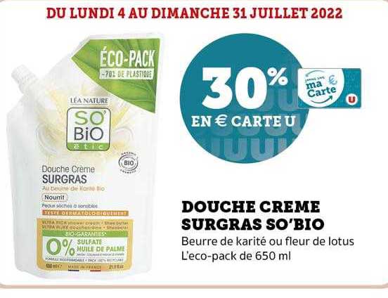 douche crème surgras so'bio
