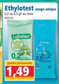 ethylotest usage unique