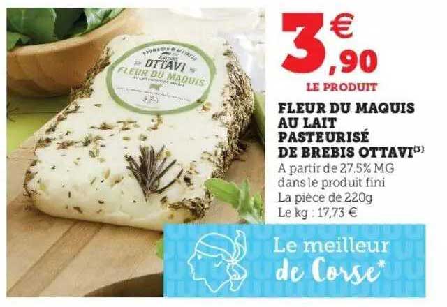 fleur du maquis au lait pasteurisé de brebis ottavi