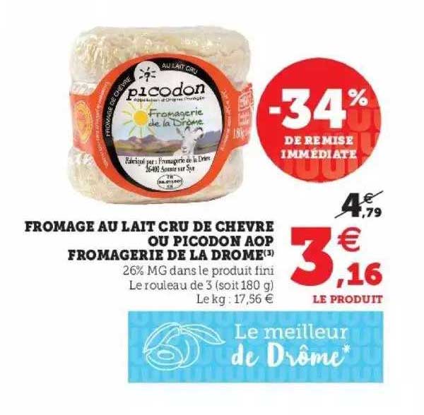 fromage au lait cru de chèvre ou picodon aop fromagerie de la drome
